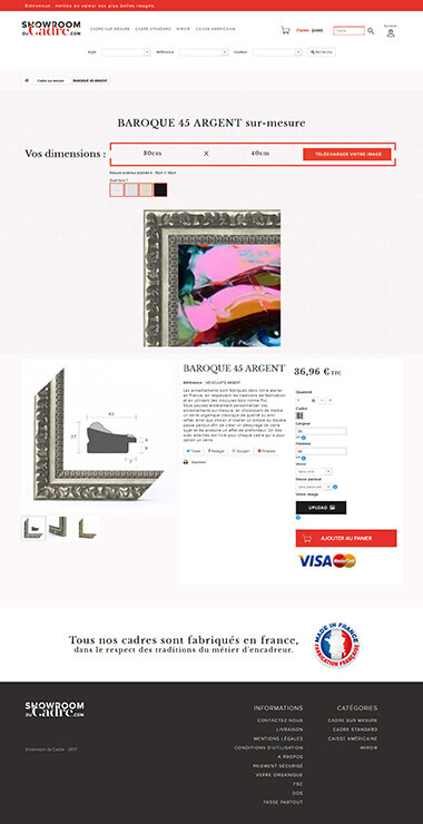 Exemple création site e-commerce Grenoble