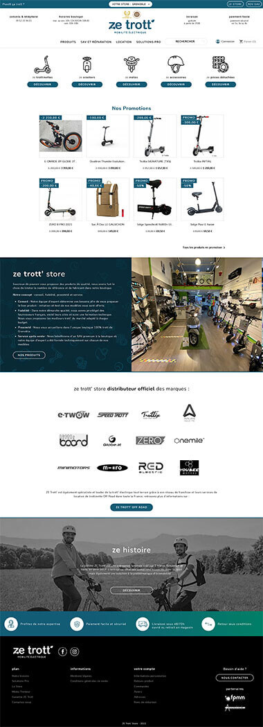 Exemple création site e-commerce Grenoble