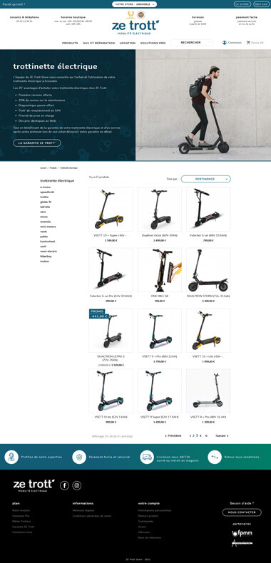 Exemple création site e-commerce Grenoble