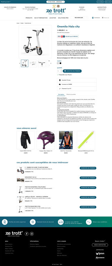 Exemple création site e-commerce Grenoble