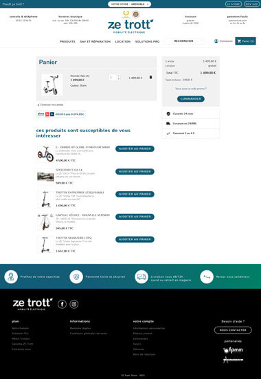Exemple création site e-commerce Grenoble