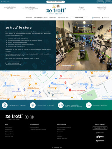 Exemple création site e-commerce Grenoble