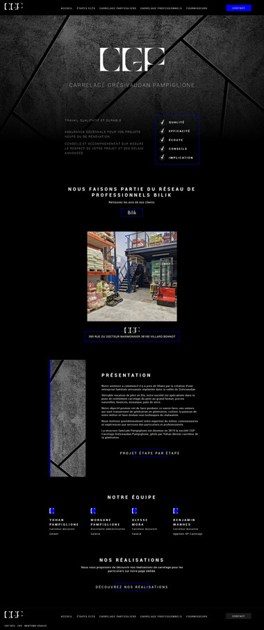 Exemple création site internet Grenoble