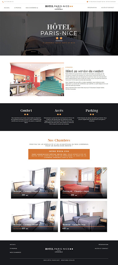 Exemple création site internet Grenoble