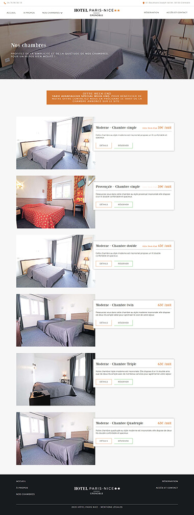 Exemple création site internet Grenoble