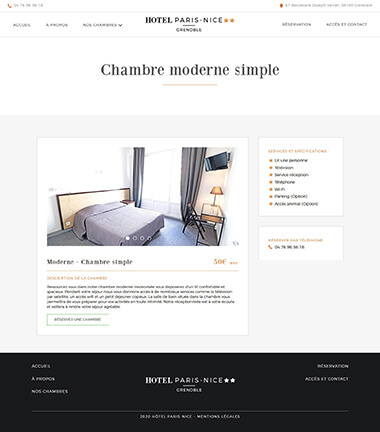 Exemple création site internet Grenoble