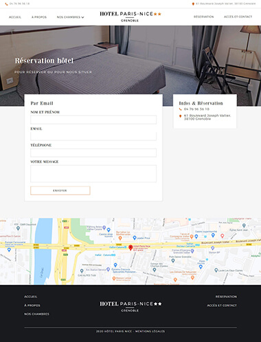 Exemple création site internet Grenoble