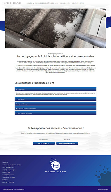 Exemple création site internet Grenoble