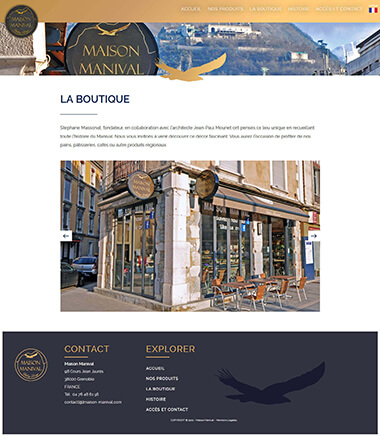 Exemple création site internet Grenoble