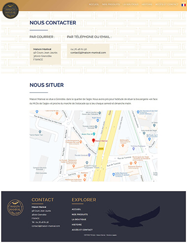 Exemple création site internet Grenoble